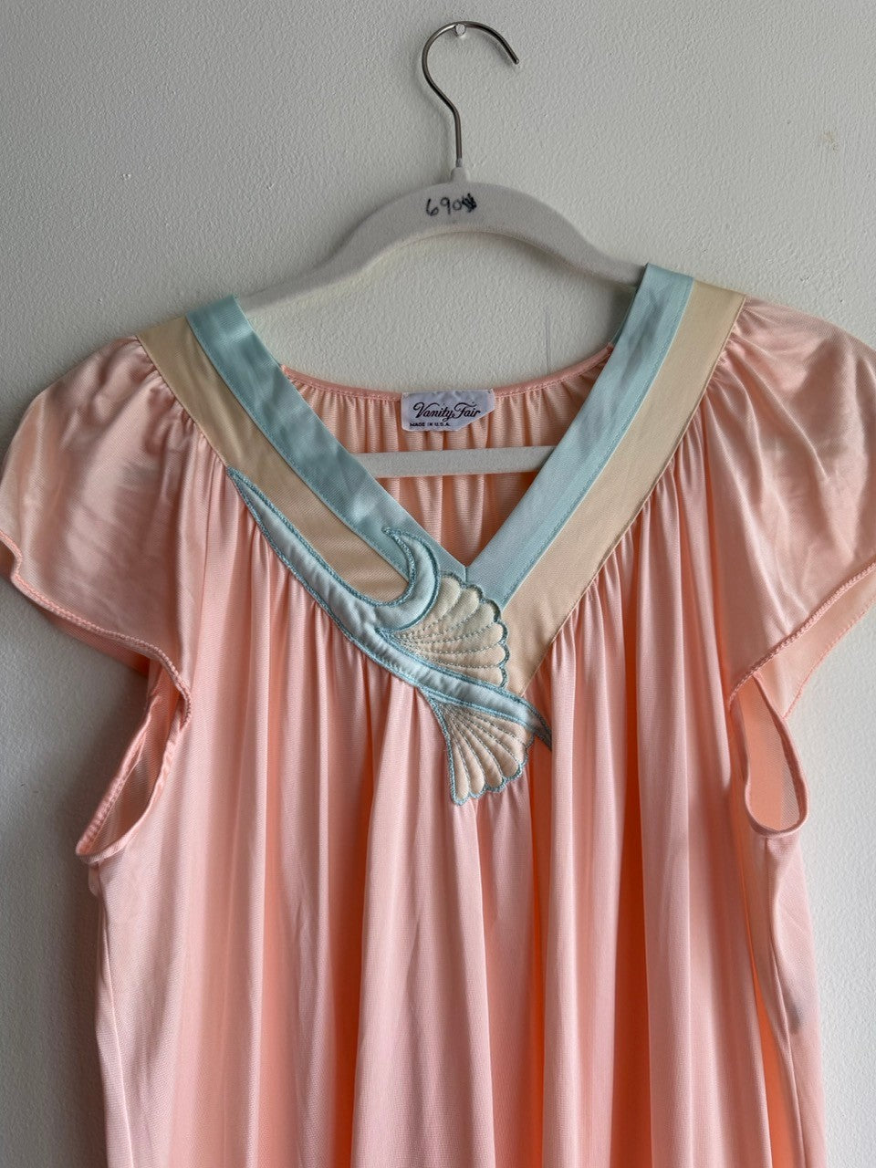 70s peach dreams gown & robe/kimono set