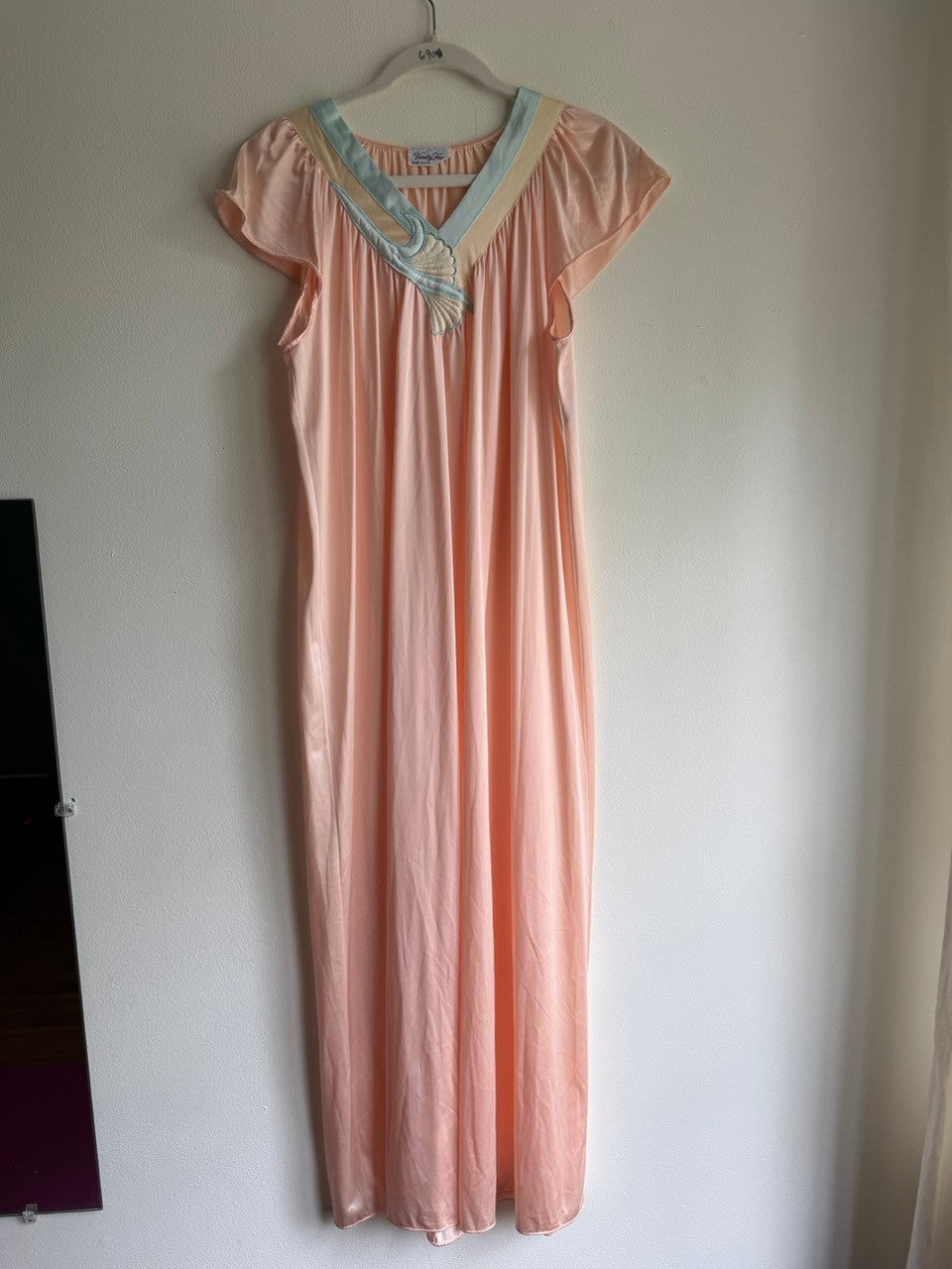 70s peach dreams gown & robe/kimono set