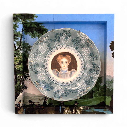 No. 3666 "Hortense Sang Love Songs in the Woods" Portrait Plate by Susannah Carson