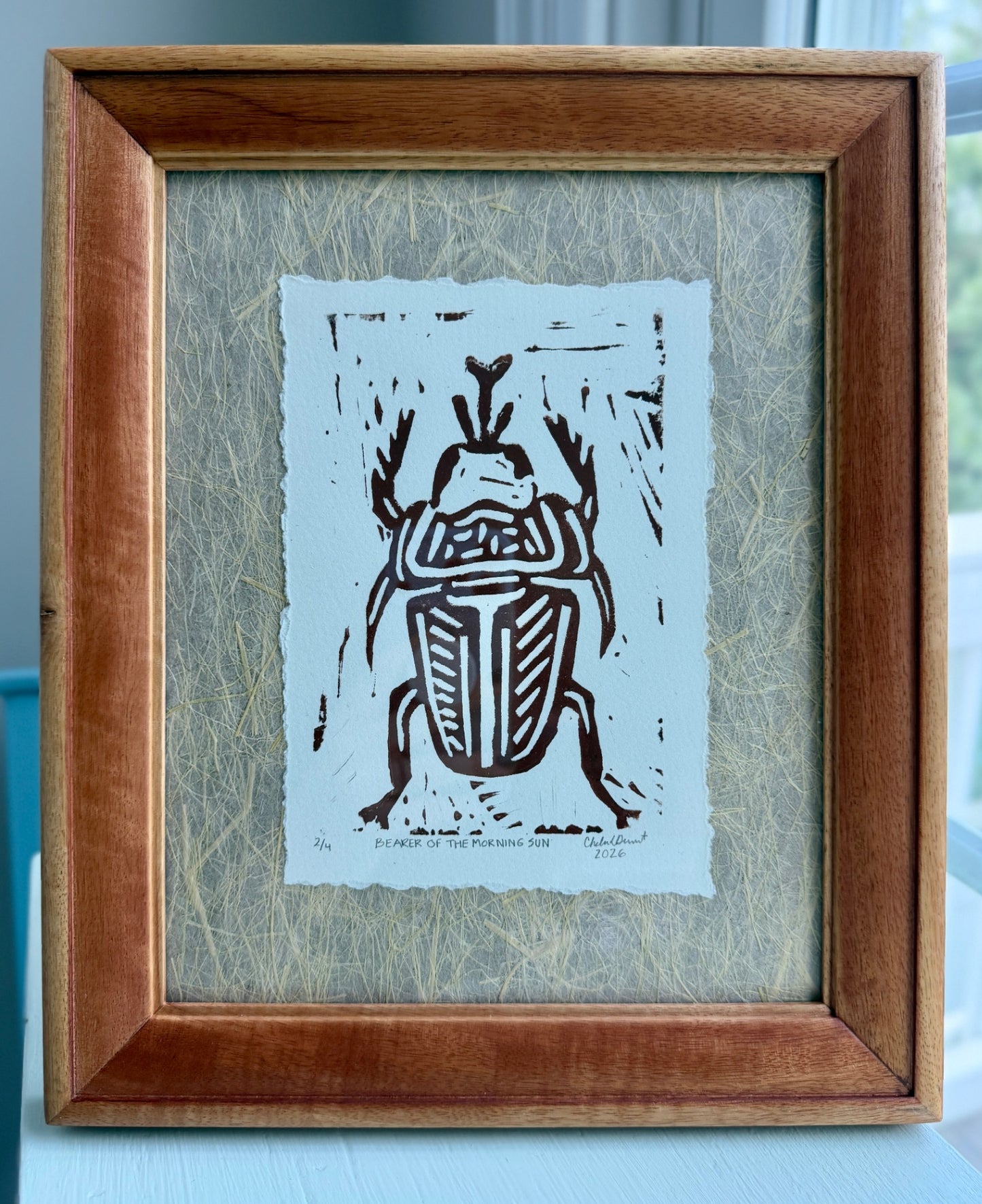 2/4 Bearer of the Morning Sun By Chelsea Demarest | Handmade Original Block Print | 12x10