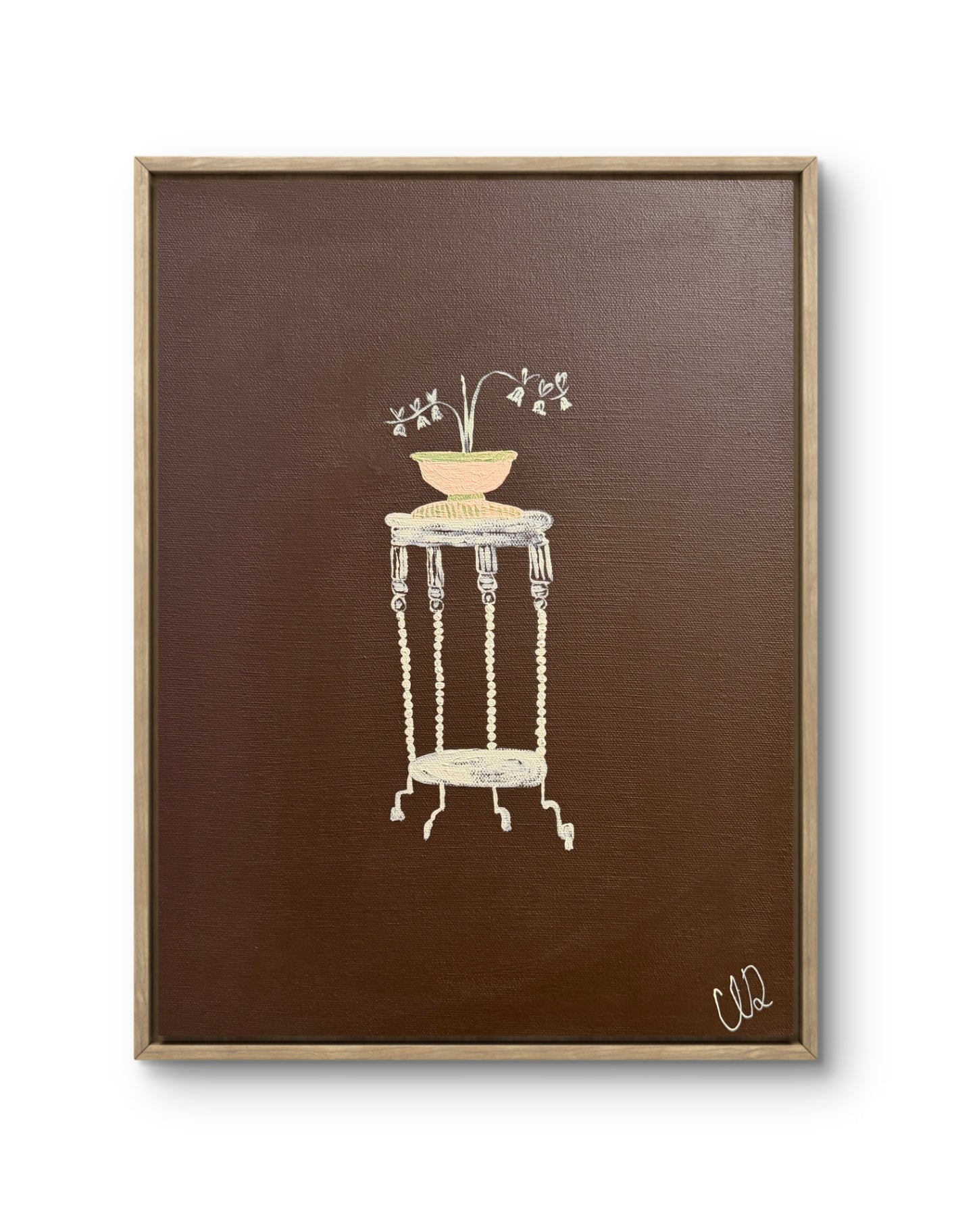 Pedestal Plant No.1 By Chelsea Demarest | Acrylic on Canvas | 16x12