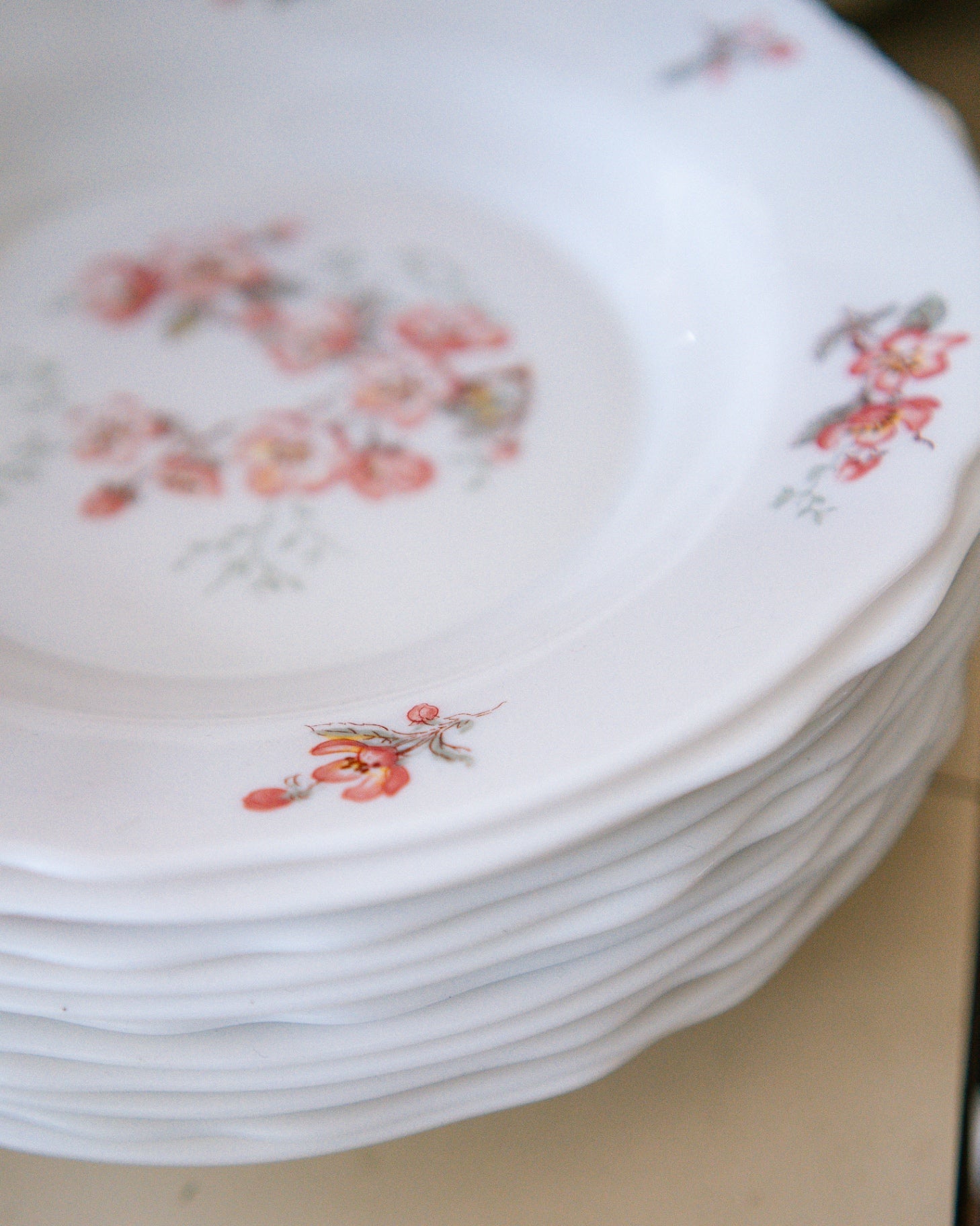 Set of 11 Floral Plates