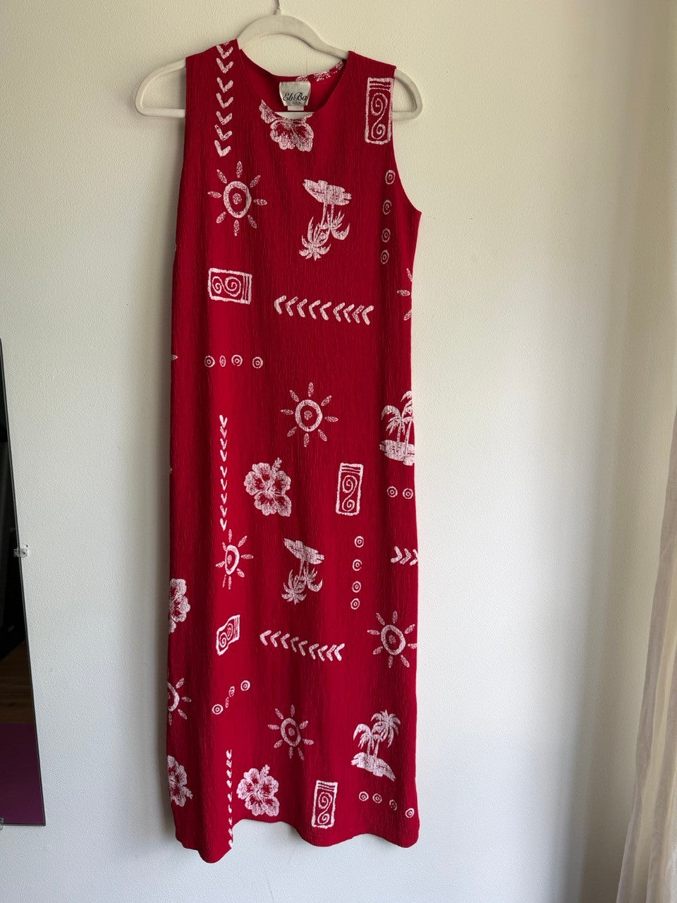 80s red "by the sea" dress