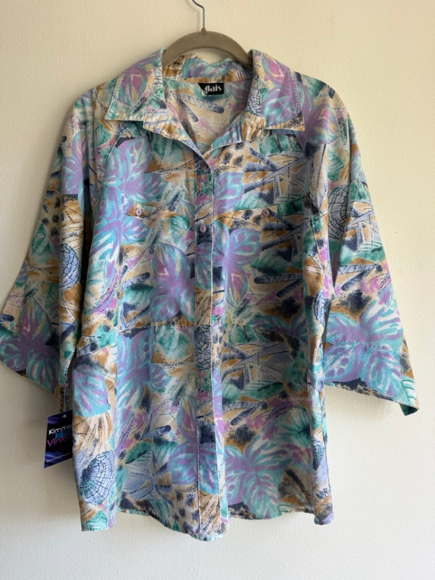 80s pastel print shirt