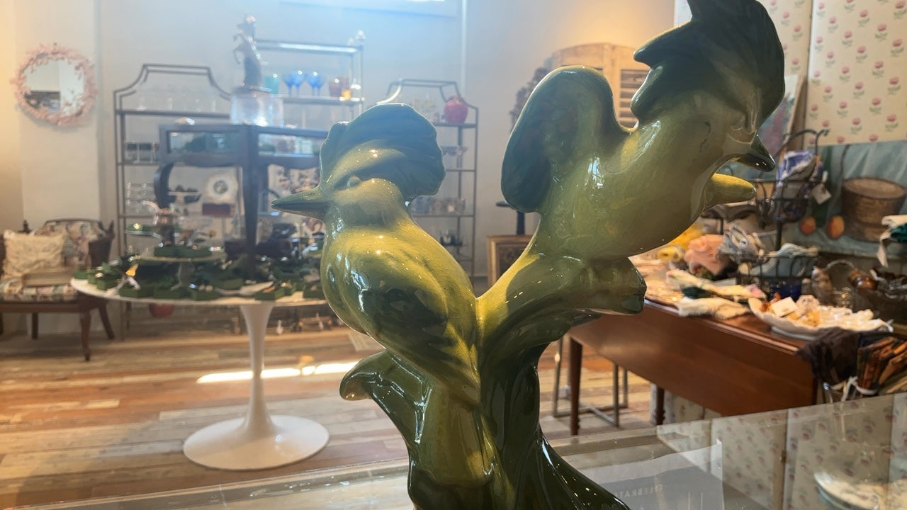 Green Ceramic Birds