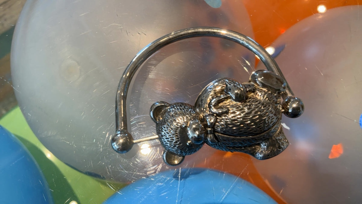 Silver Plated Bear Rattle