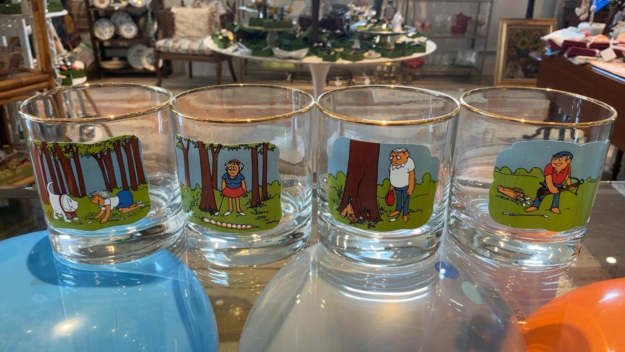 Golf Highball Glassware set of 4