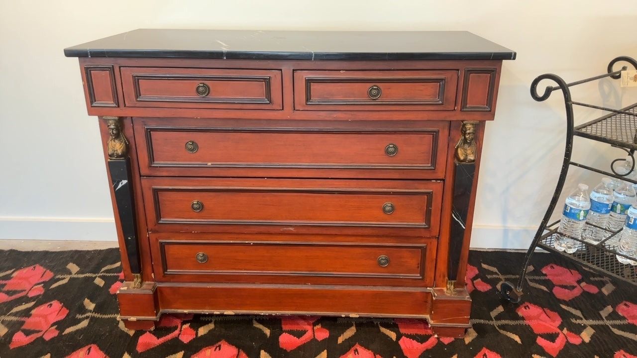 French Empire Marble-Top Commode