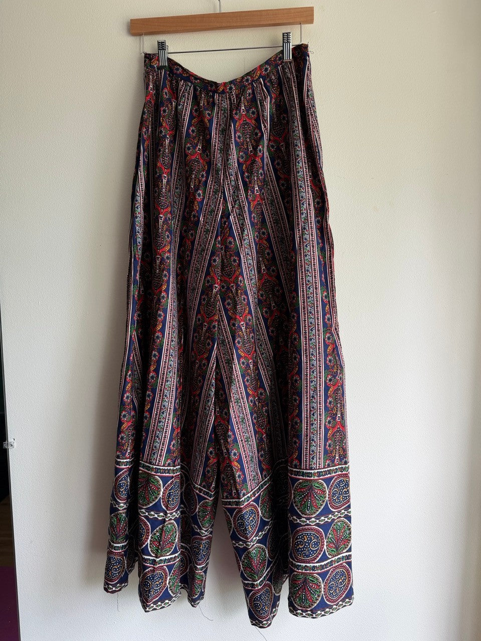 70s deadstock fabric wide leg pants