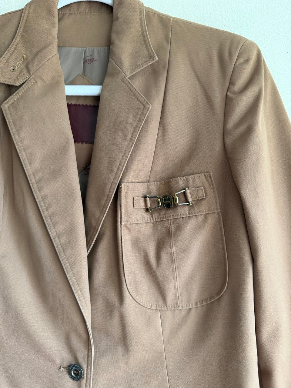 80s khaki Aigner blazer