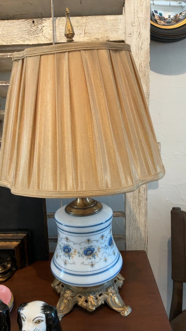 Vintage Blue & White Porcelain Lamp