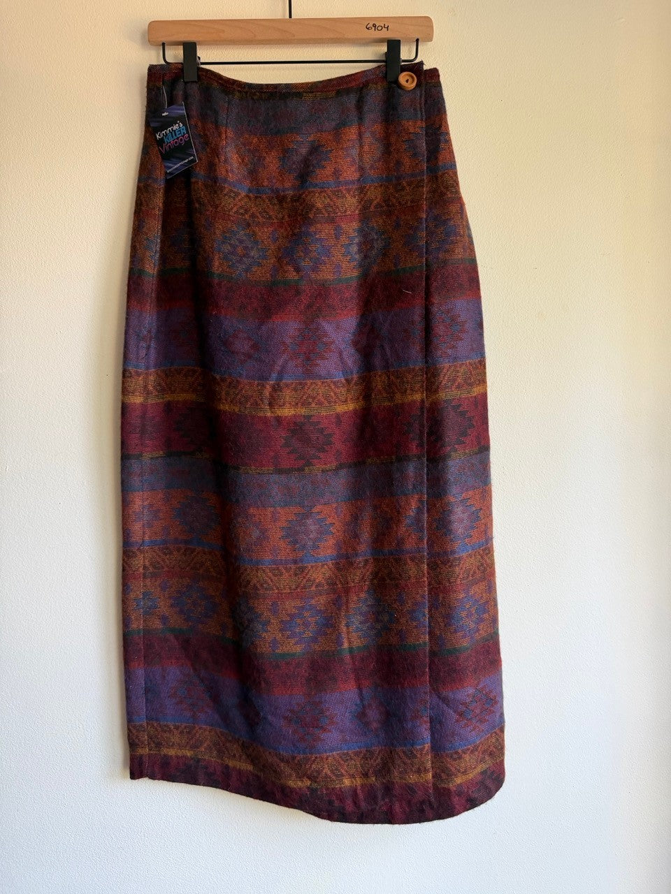 90s southwestern wrap skirt