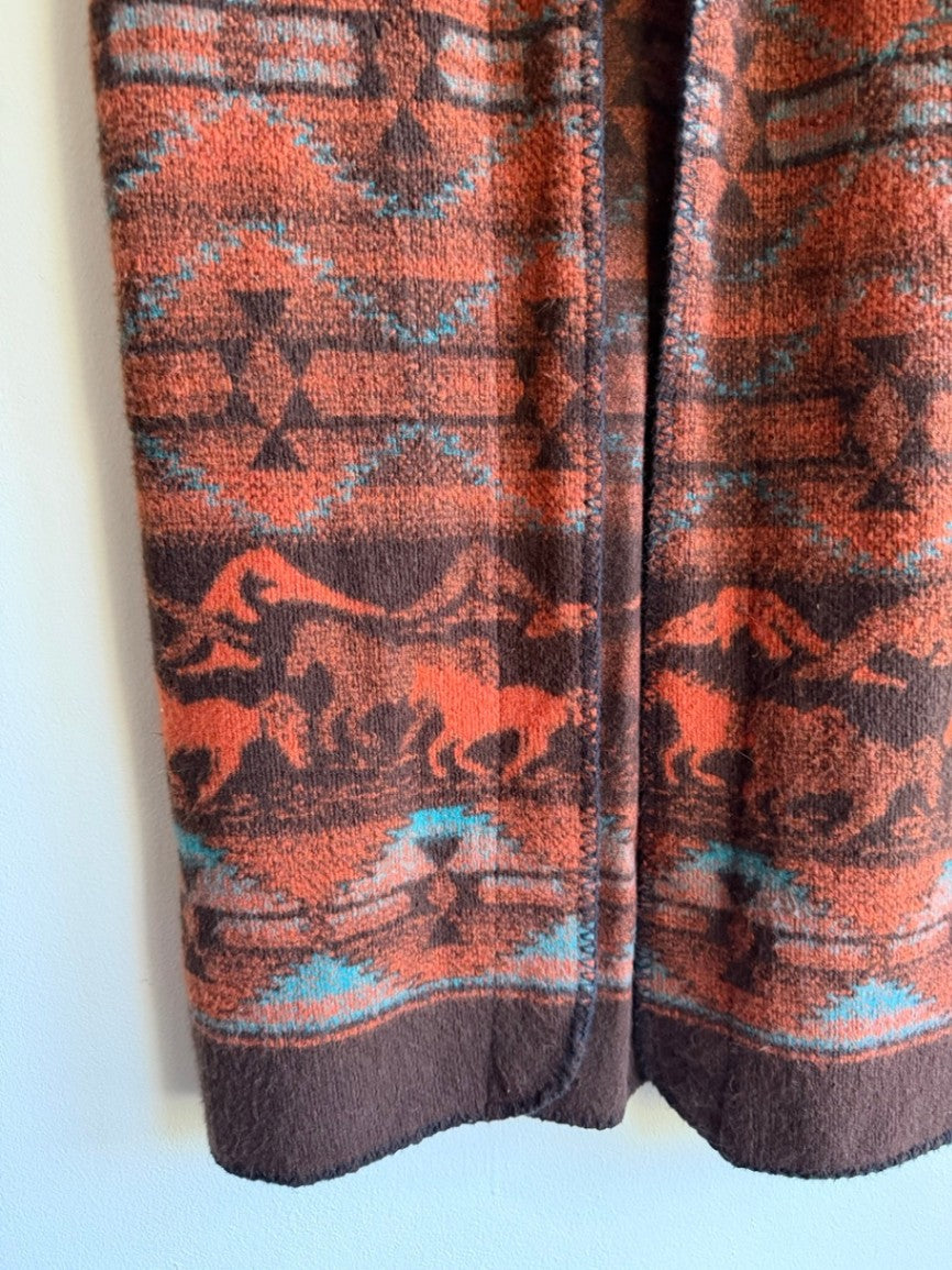 90s long western sweater vest