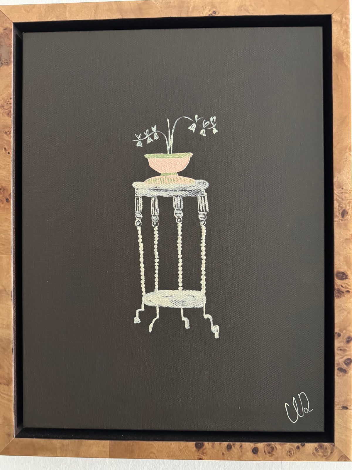 Pedestal Plant No.1 By Chelsea Demarest | Acrylic on Canvas | 16x12