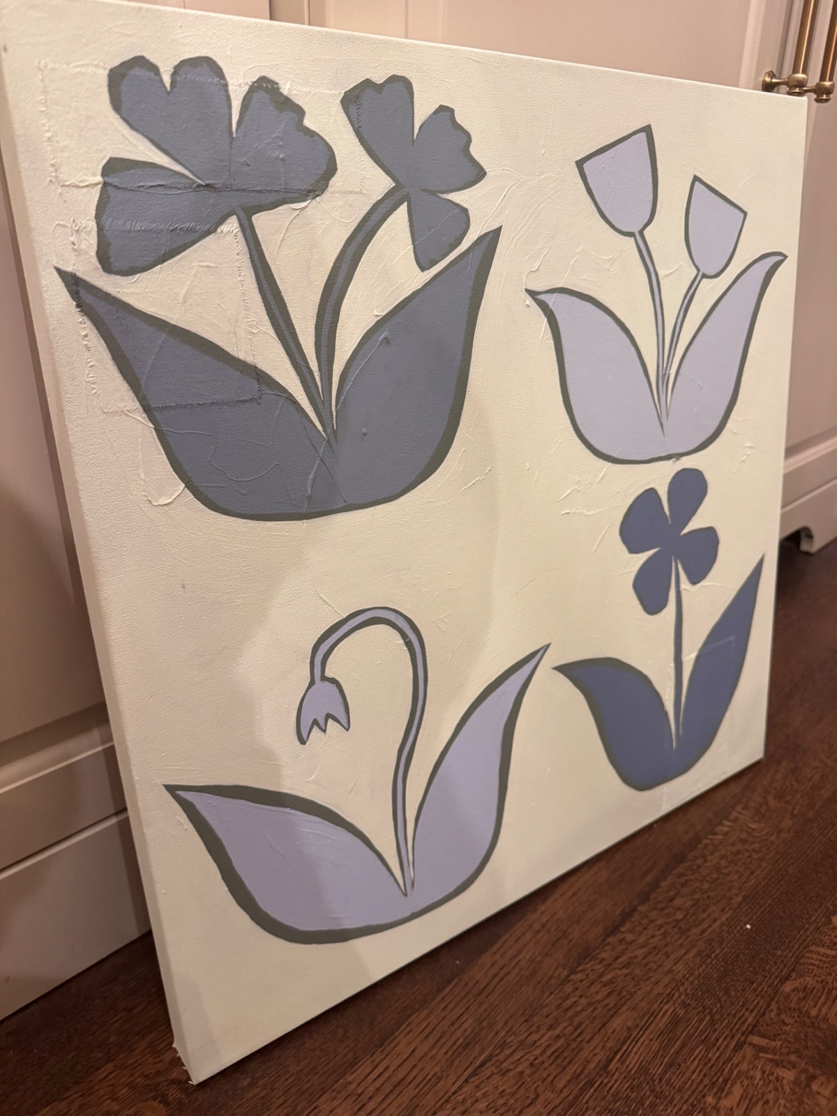 Kayla Diskin Art 24x24 Gray and beige