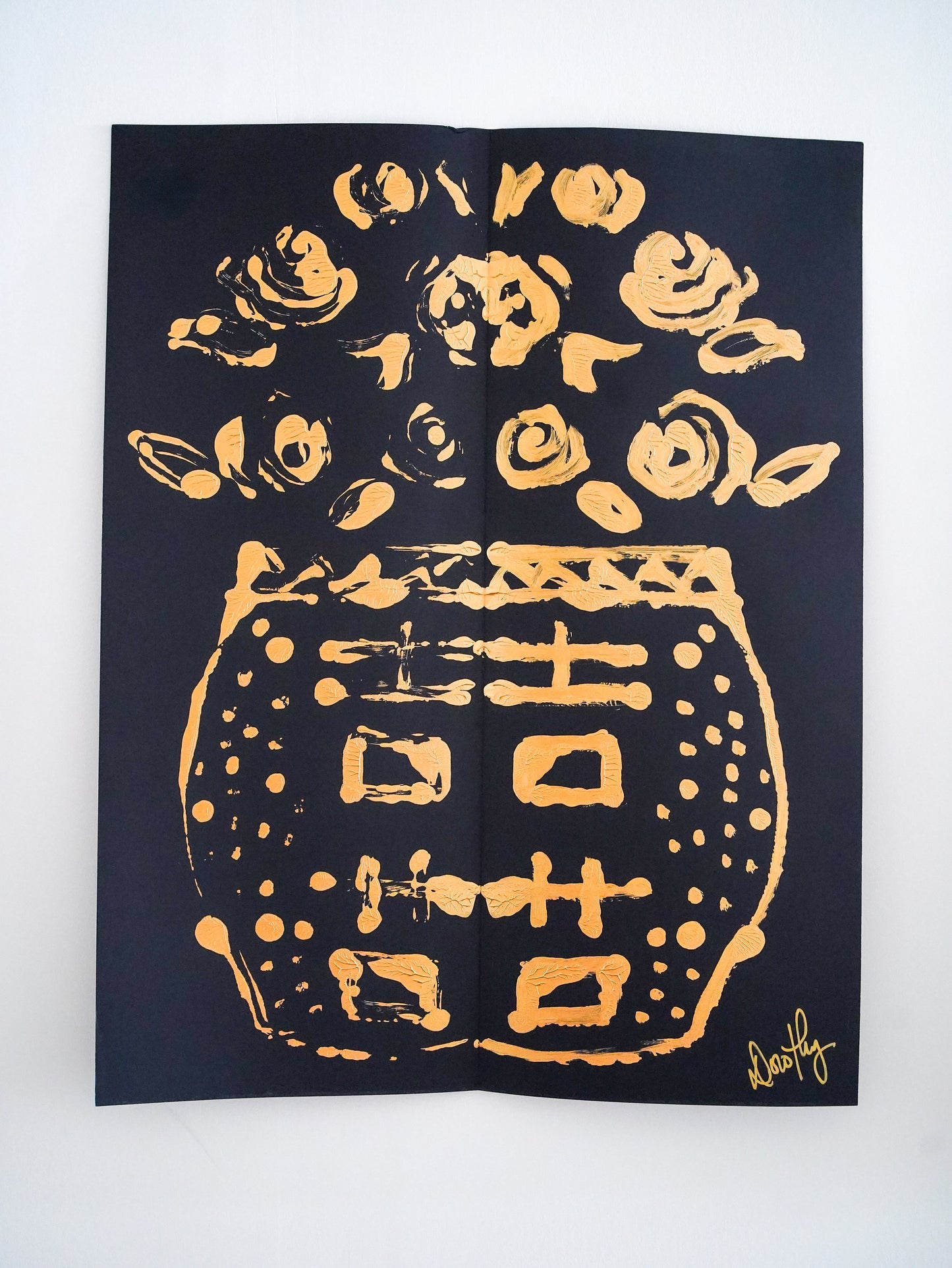 Rorschach Painting on Black I