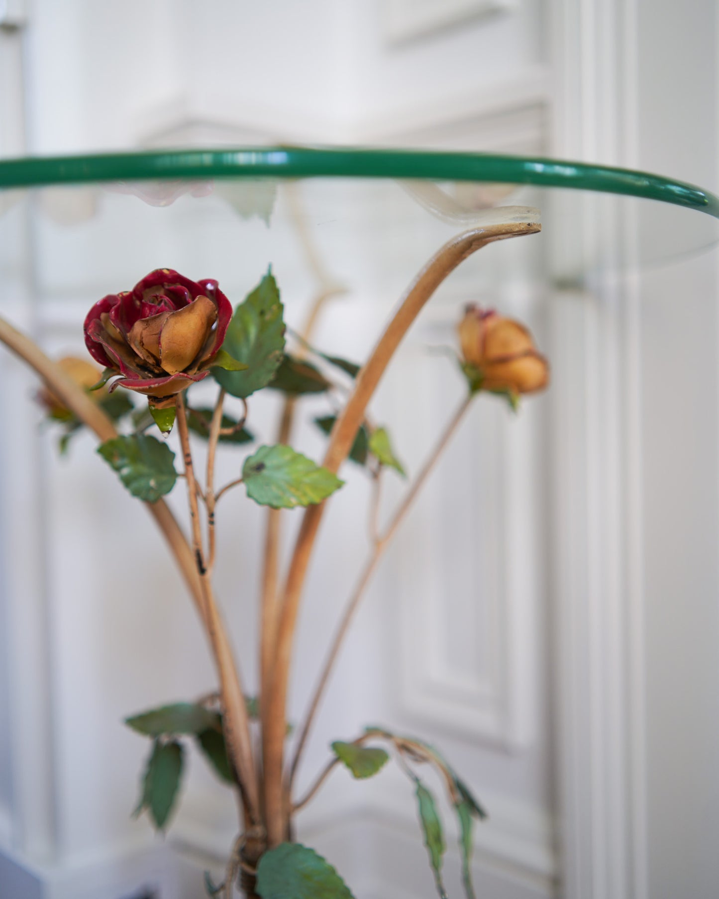 Side Table - Vintage Tole Floral