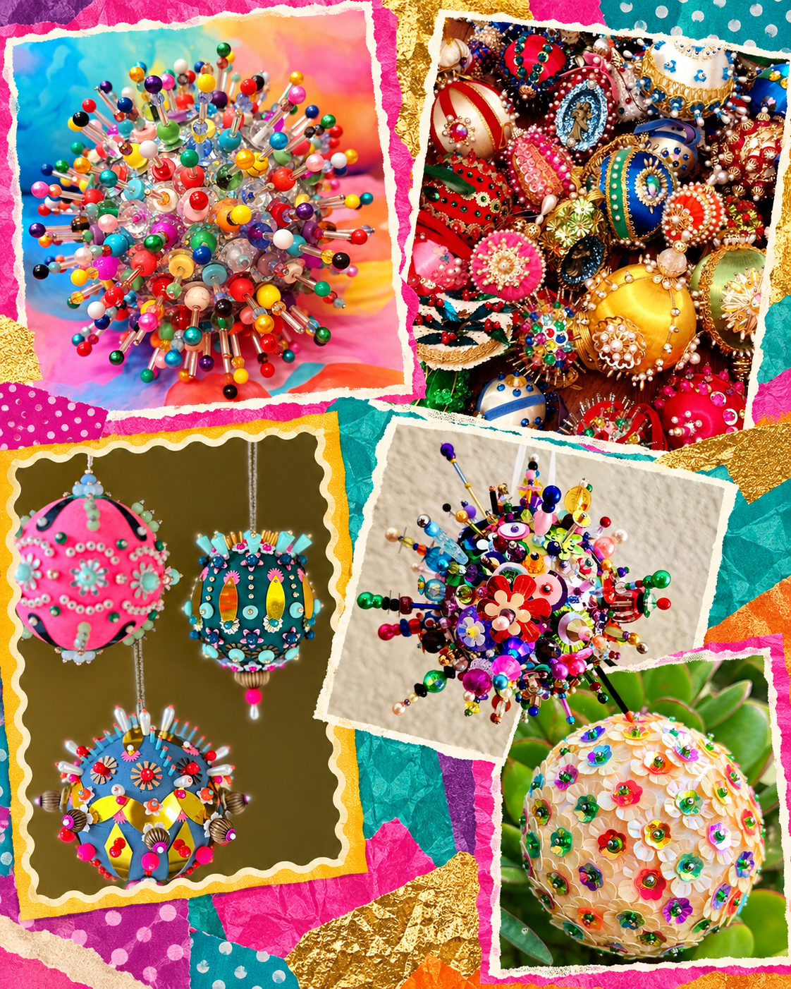 Wednesday, December 2nd 6-8pm: Vintage Inspired Stick Pin Ornament Craft Night with Rattlesnake Betty
