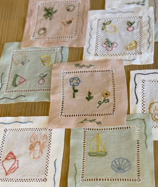 6:00 PM Friday, August 22nd - Hand Embroidery with Award Winning Mariana Goodall of Hibiscus Linens - Doodles and Lettering Class
